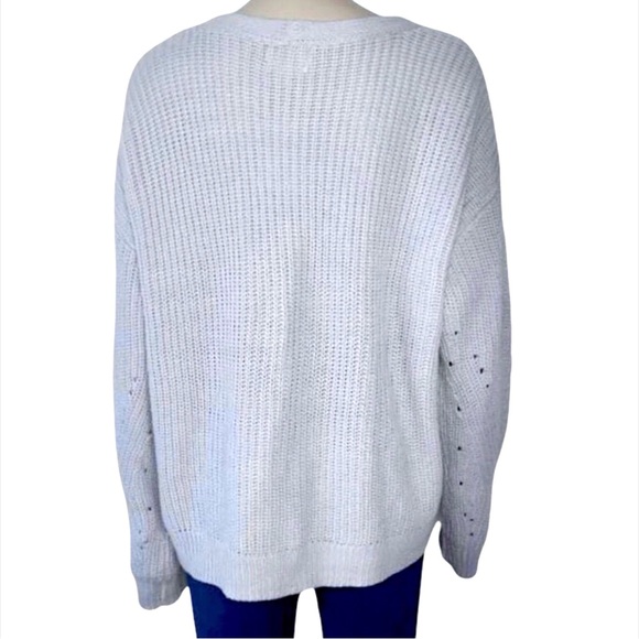 Stitch And Knot Boutique Brand V-Neck Button Front Blue Cardigan Sweater Size XL - Picture 4 of 10